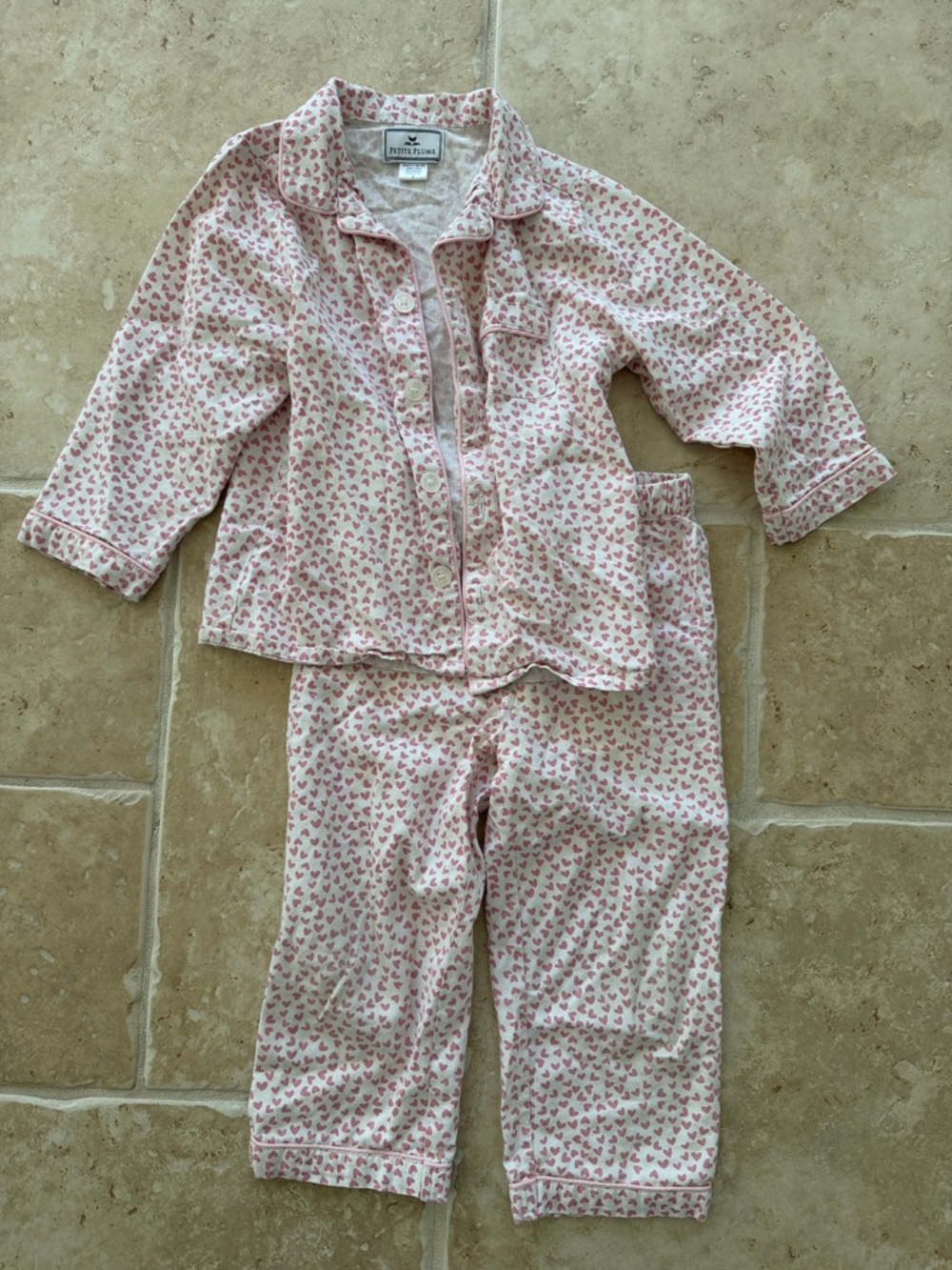 Petite Plume Pink Heart Pajamas